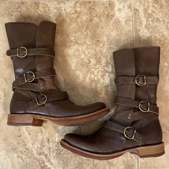 Fiorentini + Baker Eternity brown buckle moto boots Sz 37 ( approx 7) - Picture 8 of 15